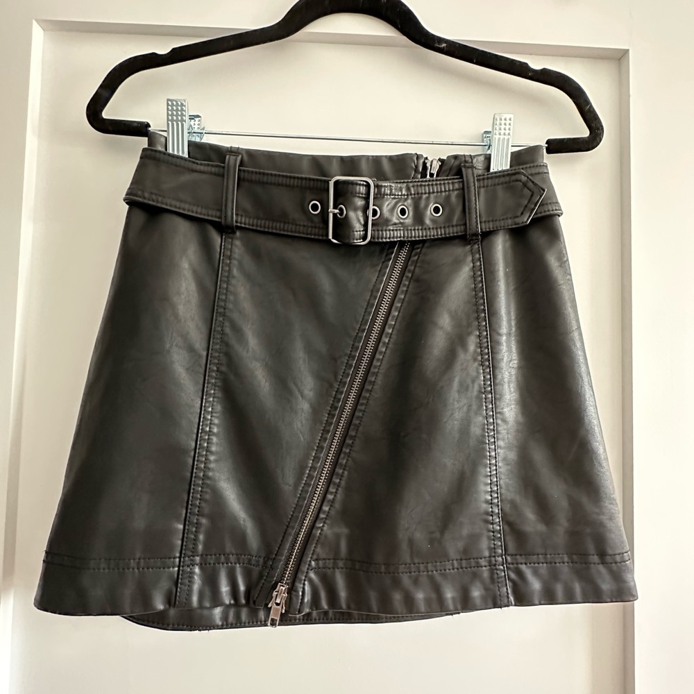 Free People Vegan Leather Skirt